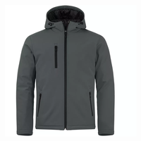 Veste bomber à capuche en softshell pour homme Nexfit Athletics, col montant, fermeture éclair, coupe-vent, respirante, séchage rapide, décontractée, hiver