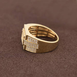 Bague de fiançailles pour homme en argent sterling 925 avec diamant moissanite taille ronde, style hip-hop, cadeau de bijoux pour anniversaire de mariage pour lui - Product Image 3