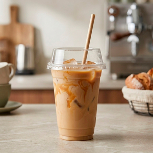 QUANG QUAN 16oz Disposable PP Single Wall <b>Plastic</b> <b>Cups</b> with 95mm Diameter Dome Lids for Coffee Tea Juice Beverages - Product Image 5