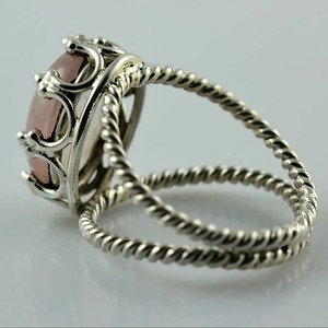 Rose <b>Quartz</b> Oval <b>Ring</b> 925 Sterling Silver Handmade Promise Jewelry for her bezel setting <b>Ring</b> January Birthstone - Product Image 6