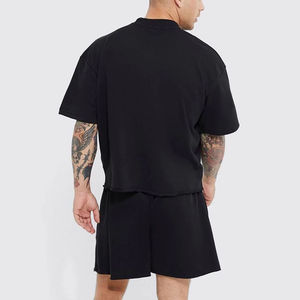 Camiseta de Manga Corta para Hombre, Talla Grande, Color Gris Oscuro, Cuello Redondo, Estilo Casual, Tejido de Punto, Diseño Liso, 100% Algodón, Transpirable - Product Image 6