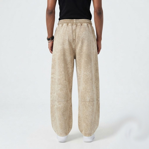 Men's Mid Waist Heavyweight 500 GSM Comfortable Casual Loose Fit <b>Baggy</b> Winter Jogger Sweat Pants - Product Image 2