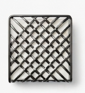 Porte-serviettes moderne en métal noir avec motif géométrique, design autoportant pour la décoration de table, utilisation en cuisine et en hôtel - Product Image 3