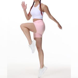 Pantalones cortos de yoga con spandex flexible para mujer - Product Image 6