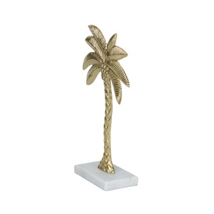Figura Decorativa de Palmera en Aluminio Chapado en Oro, Hecha a Mano, Decoración Costera Moderna para Mesa de Salón, Hogar, Jaffs Exports - Product Image 4