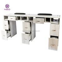 Tables à ongles en MDF écologiques, durables, de haute qualité, modernes, personnalisables, colorées et élégantes pour salons de manucure, fabriquées au Vietnam