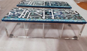 Caja de acrílico de lujo, tarro de acrílico, caja de tarro cuadrado de madera y nácar para regalo en Ramadán y EId RF Crafts - Product Image 4