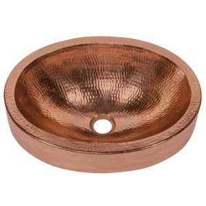 Lavabo de Cobre Texturizado Elegante, Lavabo Decorativo Hecho a Mano, Accesorio de Baño Premium, Detalle Artístico en Metal - Product Image 3