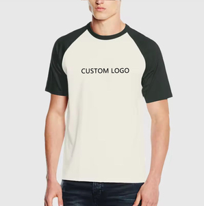 Men's <b>Raglan</b> <b>Sleeve</b> <b>T</b>-<b>Shirt</b> 100% Cotton O-Neck Casual Breathable Plain Front Custom Logo Print Regular Fit - Product Image 1