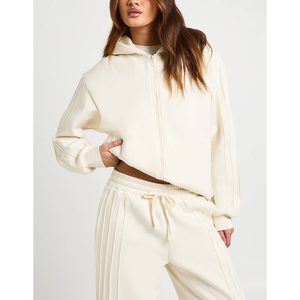 Conjunto Deportivo de Alta Calidad OEM, Chaqueta con Cremallera, Ropa Deportiva Ligera para Mujer, Ropa Deportiva Informal, Traje Deportivo con Capucha para Invierno - Product Image 2