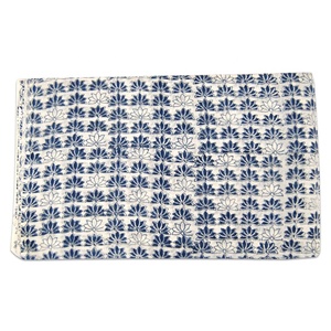 Tissu en voile de coton 100% écologique imprimé à la main avec des motifs floraux de lotus doux indiens, léger, blanc, pour vêtements de printemps, sac, forte demande - Product Image 2