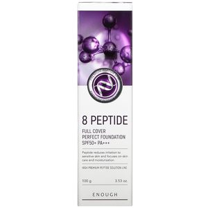 ENOUGH 8 Peptide Full Cover Perfect Waterproof Moisturizer Foundation SPF50+ PA+++ pour peaux sensibles - Product Image 3