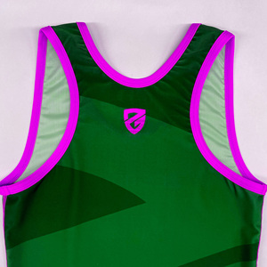 Sublimated Professional Custom High Quality Cheap Wrestling <b>Singlets</b> Custom Professional Wrestling <b>Singlet</b> for Man Sublimation - Product Image 4