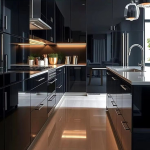 ตู้ครัวไม้จริงแบบโมเดิร์น SANYANG 2026  แบบกำหนดเองได้  เคลือบเงา  ใช้งานได้หลากหลาย  ขายดี  เฟอร์นิเจอร์เก็บของ - Product Image 1