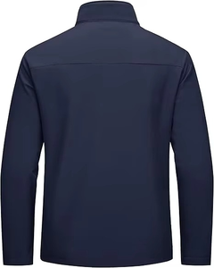 <b>Fleece</b> <b>Lined</b> Softshell <b>Jacket</b> Polyester Spandex Stretch Full Zip Stand Collar Elastic Cuff Outdoor Casual Workwear Outerwear - Product Image 4