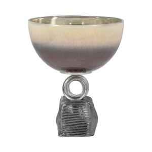 <b>Table</b> Display Silver Fruits Bowl With <b>Tall</b> Pillar Base Decorative Serving Bowls For Home <b>Table</b> Accessories Elegant Bowl Handmade - Product Image 6