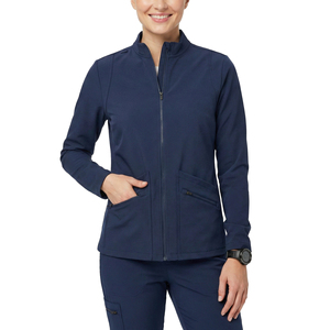 Blouses médicales personnalisables avec logo et couleurs, vêtements de travail médicaux, prix de gros, coupe ajustée, mélange de spandex, blouses médicales en gros - Product Image 1