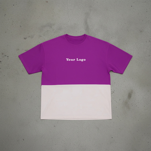 เสื้อยืดแขนสั้นผู้ชาย คอโอ ทรงปกติ ผ้าฝ้ายลำลอง แต่งขอบตัดสี ด้านหน้ามีโลโก้ - Product Image 4