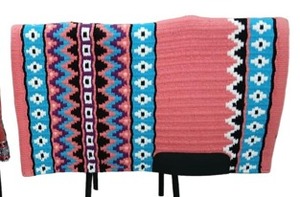 Manta de Silla de Montar de Lana Tejida a Mano Colorida para Caballo, Almohadilla de Silla de Montar para Exhibición Western, Patrón Personalizado, Equipo Ecuestre Misha International - Product Image 4
