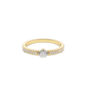 Bague de mariage en or jaune 14K de haute qualité empilable Marquise Lab Grown Diamond Eternity Rings pour femmes Matériau principal en or 18K - Product Image 1