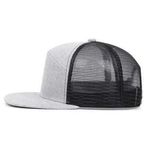 Gorra Trucker de Malla al por Mayor Unisex Gris, Gorras Trucker de Malla de 6 Paneles Ajustables, Estilo Casual, Uso en Primavera y Verano, Transpirable, ODM - Product Image 3