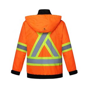 Men's Waterproof Reflective Construction <b>Workwear</b> Jacket High Visibility <b>Winter</b> Safety Security Windproof Jacket 2026 - Product Image 2