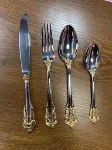 Hammered Texture 5 Pcs Premium Quality Cutlery Set Restaurant Supplies Reusable Dishwasher Safe Flatware Sets <b>Cheap</b> Price - Product Image 6