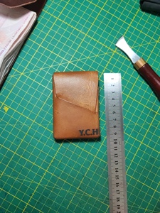 Cartera de Cuero Personalizada sin Costuras, Minimalista, Delgada, Tarjetero de Cuero Genuino sin Costuras, Caja de Regalo para Hombre SLW-0053 - Product Image 2