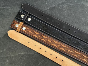 Ceinture Western en Cuir Pleine Fleur Robuste Ornée de Perles et Motifs Floraux, en Cuir de Vachette Premium, Designs Perlés Personnalisés, Ceintures de Luxe - Product Image 3
