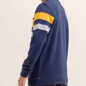 Sudadera Personalizada con Logotipo Bordado para Hombre, Sudadera de Cuello Redondo de Algodón con Bloques de Color, Ropa Urbana al por Mayor OEM - Product Image 2