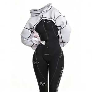 Combinaison de sport et de yoga pour femme, style mécanique futuriste cyberpunk, avec logo d'équipe de championnat, couleur Racing Photo - XL - Product Image 4