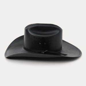Chapeau de cowboy noir unisexe à large bord, décontracté, pour l'extérieur, printemps-été, taille adulte 56-58 cm - Product Image 1
