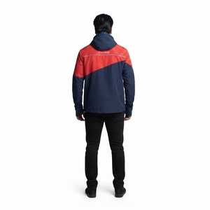 Chaqueta Anorak Deportiva para Hombre, Personalizada, con Bloques de Color, Media Cremallera, Impermeable, Transpirable, Costuras Selladas, de Poliéster - Product Image 2