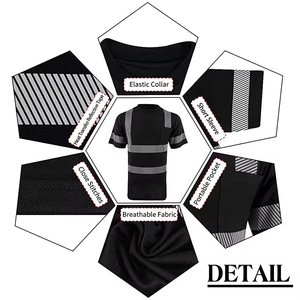 เสื้อยืดนิรภัยกันน้ำคุณภาพสูง ANSI Class 3 Hi Vis พร้อมโลโก้แบบกำหนดเอง ลายสะท้อนแสง ไฟ LED กระพริบ สำหรับชุดทำงานอุตสาหกรรม - Product Image 3