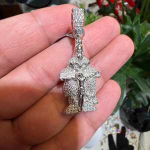 Colgante de Jesús de Plata de Ley 925 con Diamantes de Moissanita, Estilo Hip Hop, Joyería Religiosa Unisex, Colgante de Diseño Personalizado - Product Image 4