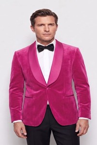 Bright Magenta Velvet Fabric 100% Polyester Woven Medium Weight Plain Modern Luxury Home Textile 130 GSM Girls Wedding - Product Image 2
