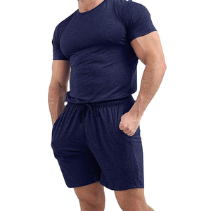 Conjunto deportivo personalizado de 2 piezas para mujer, conjunto de pantalones cortos de verano, conjunto deportivo estampado de manga corta, pantalones cortos de verano transpirables para hombre - Product Image 1