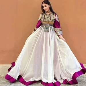 Handmade Afghan Embroidered Maxi <b>Dress</b> Vibrant Ethnic Boho Gown Traditional Long Sleeve <b>Dress</b> Women Casual <b>Dresses</b> Frock - Product Image 5