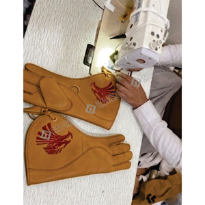 Guantes de Cetrería 100% Cuero al por Mayor, Guantes de Seguridad para el Manejo de Aves, Guantes de Caza de Águilas Hechos de Cuero - Product Image 6