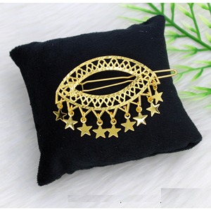 Pasador de pelo chapado en oro a la moda para mujer, diseño abstracto, accesorio de decoración nupcial para el cabello, diadema hecha de aleación a la moda, joyería - Product Image 1