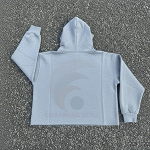 Sweat-shirt à capuche pour homme de haute qualité, personnalisé, avec impression 3D en relief du logo sur le devant, décontracté, uni, 100% coton, impression DTG - Product Image 2