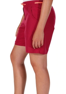 Shorts tricotés rouges à fleurs pour femmes avec cordon de serrage à la taille et poches, coupe décontractée, respirant, séchage rapide, taille basse - Product Image 3