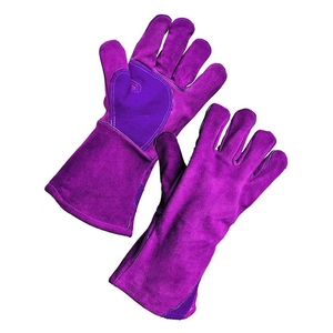 Gants de soudage en cuir de vachette pleine fleur, résistants à l'abrasion, ignifuges, pour usage général et lutte contre les incendies - Product Image 4