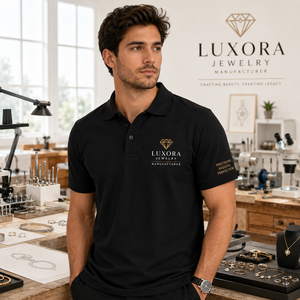 LUXORA ™   Fabricante de Joyería, Camiseta Polo Personalizada |   Taller de Joyería Premium y Ropa de Trabajo para Orfebres - Product Image 1