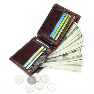 Handmade Luxury Fashion Genuine Leather <b>Black</b> <b>Wallet</b> <b>for</b> <b>Men</b> Slim <b>Wallet</b> - Product Image 5