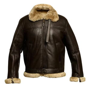 Chaqueta Larga de Motociclista Estilo Casual, con Acabado de Piel Sintética de Oveja - Product Image 5