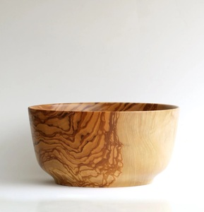 Tazón de Madera de Olivo Hecho a Mano, Ecológico, Duradero, Estilo Americano, Decorativo, para Ensaladas y Frutas, 1 kg - Product Image 6