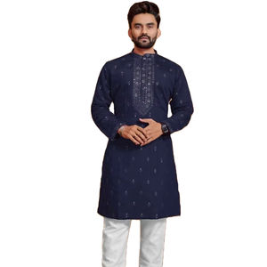Lujoso Conjunto de Sherwani y Pantalón para Hombre de Seda Banarasi de 14 kg con Tejido Intrincado, Talla Personalizada, Largo hasta la Rodilla, para Fiestas - Product Image 1