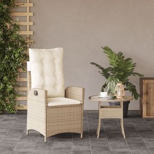 Sedia da Giardino Reclinabile in Rattan PE Beige Standard - Product Image 3