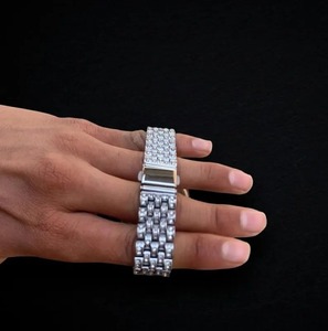 Reloj de pulsera de lujo con diamantes CZ, números arábigos, cuarzo, acero inoxidable, para mujer, para fiestas - Product Image 4